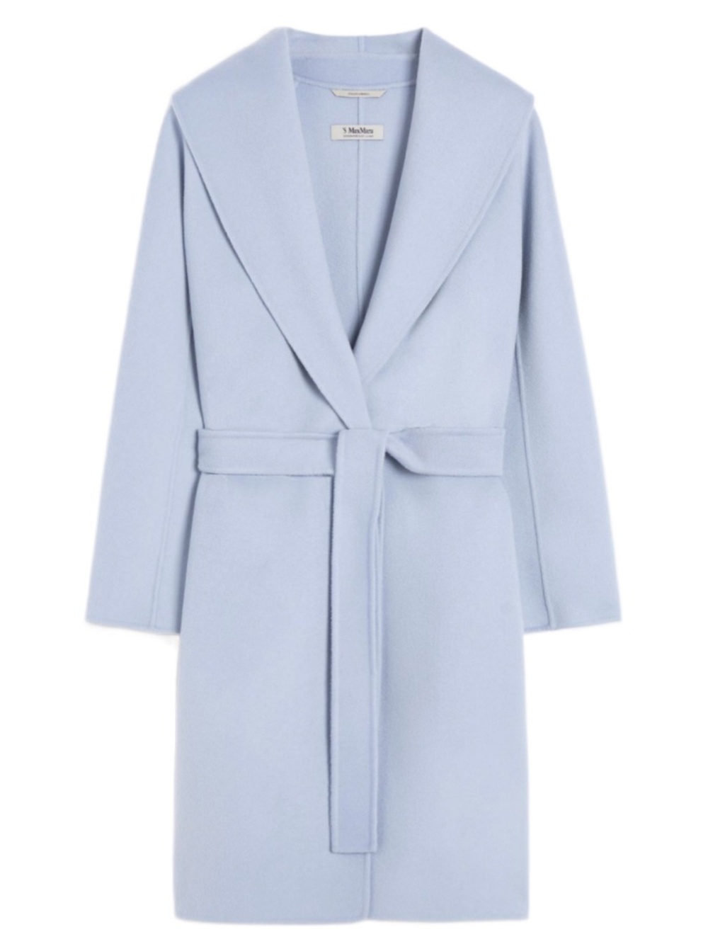 S Max Mara Cucito a Mano 100% Virgin Wool Wrap Coat US 6
